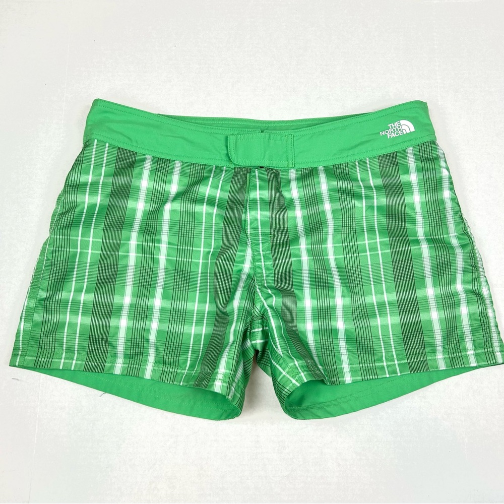 The North Face Green Checkered Shorts